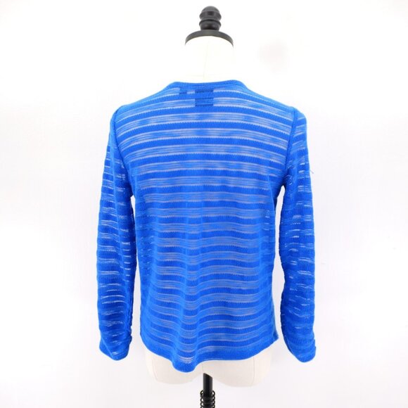 Rafaella Royal Blue Knit Open Cardigan Sweater Small - Picture 6 of 10
